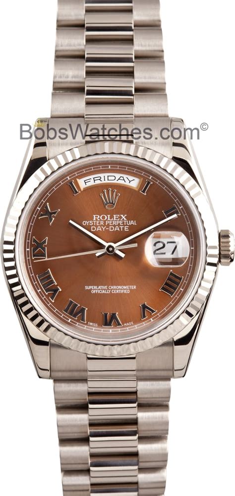 Rolex President Havana Dian Gold Bezel 118239 